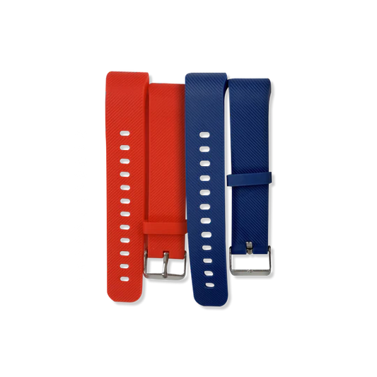 2-Pack of Red & Blue Fitness Tracker Bands