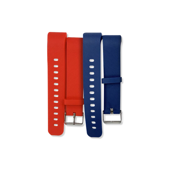 2-Pack of Red & Blue Fitness Tracker Bands